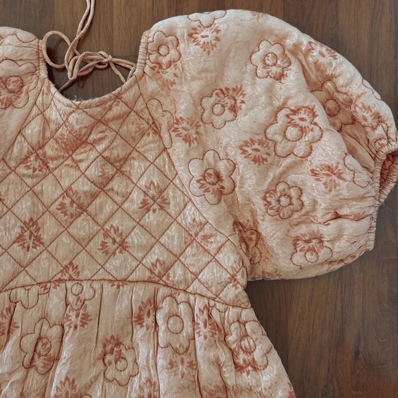 Urban outfitters kimchi blue peach pink Astrid quilted mini dress - Picture 5 of 6